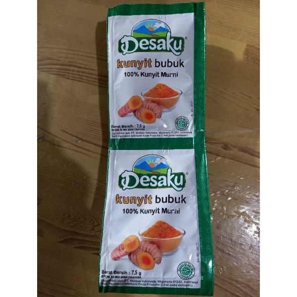 

Desaku Kunyit bubuk 1renceng isi 12 pcs @ 7,5 gr