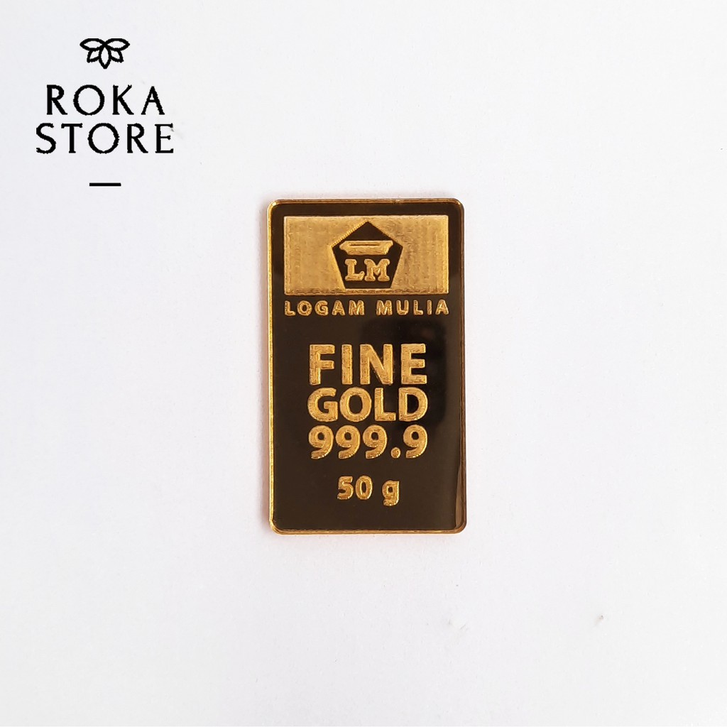 Replika Logam Mulia 50 Gram / Emas Batangan / Emas Antam / Tiruan LM 50 Gr