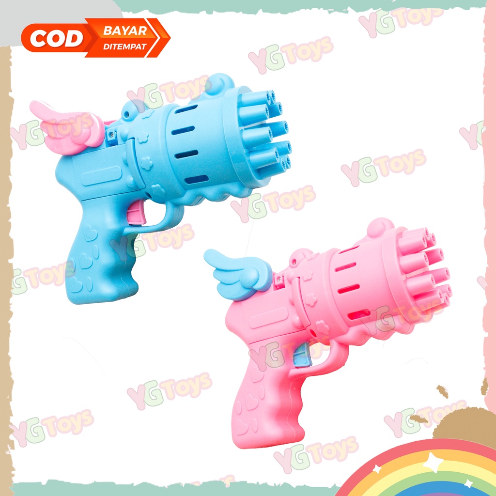 YGtoys Mainan Dream Bubble Gun Angel Sayap Gelembung Sabun Tembakan Balon Gatling Anak Elektrik Edukasi Edukatif