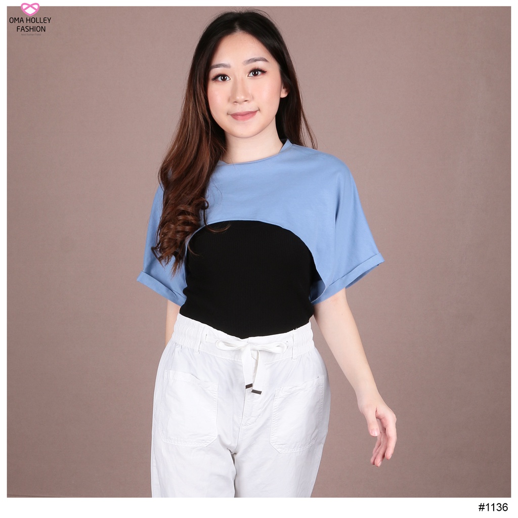 (COD)OH Fashion Sunny tee Korean Crop Top (Berska) #1136