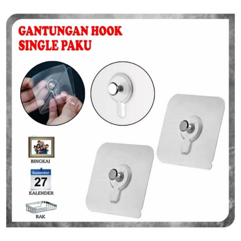 OMEGA GANTUNGAN HOOK PAKU TEMPEL TANPA BOR KUAT SERBAGUNA