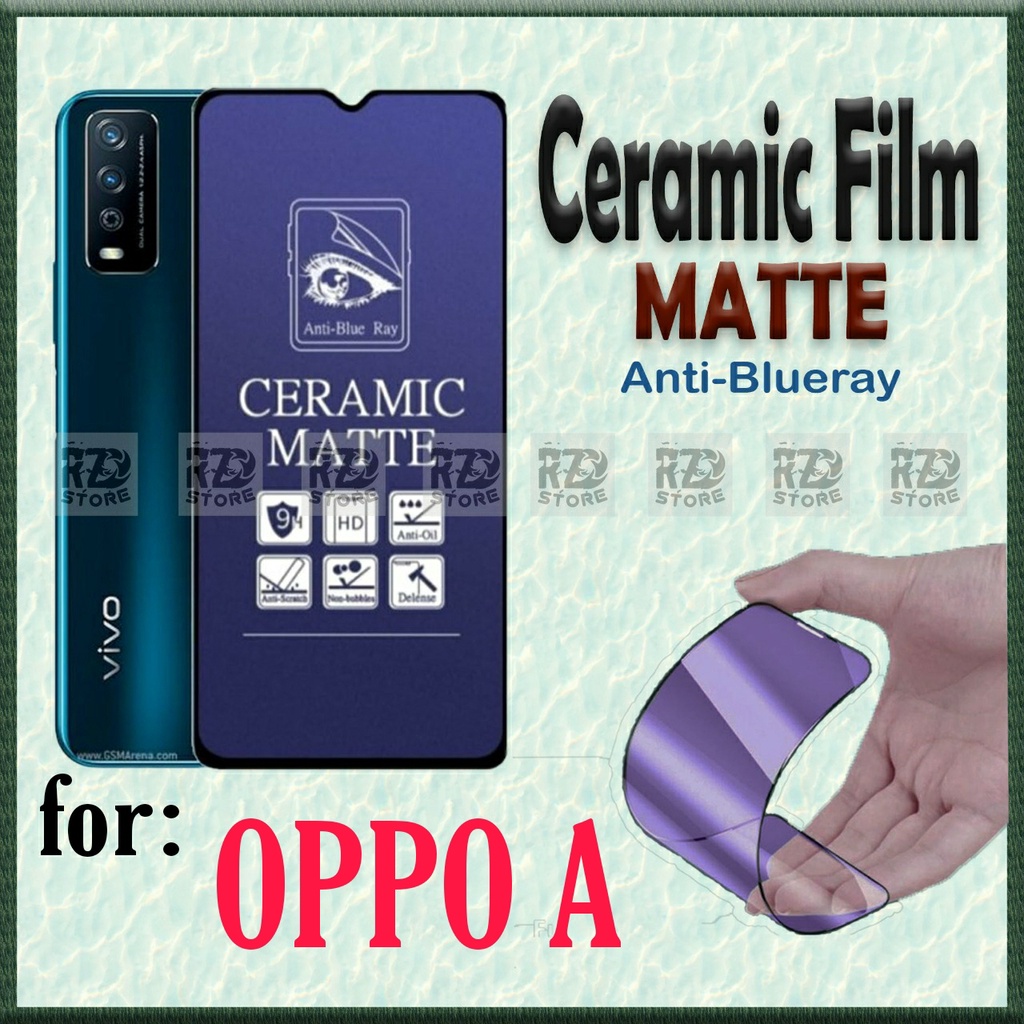 TG CERAMIC BLUE matte anti radiasi mata OPPO A8 A11 A1K A3S A5S A12 A15 A15S A16 A16K A16S A16E A17 
