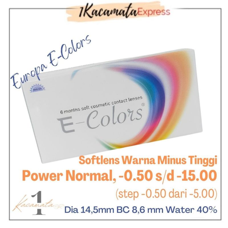 SOFTLENS WARNA MINUS EUROPA E-COLOR MINUS KECIL