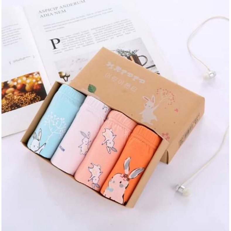 Set Boxer Anak Perempuan Bunny CD2-33 / Pakaian Dalam Anak Perempuan / Celana Dalam Anak Perempuan /