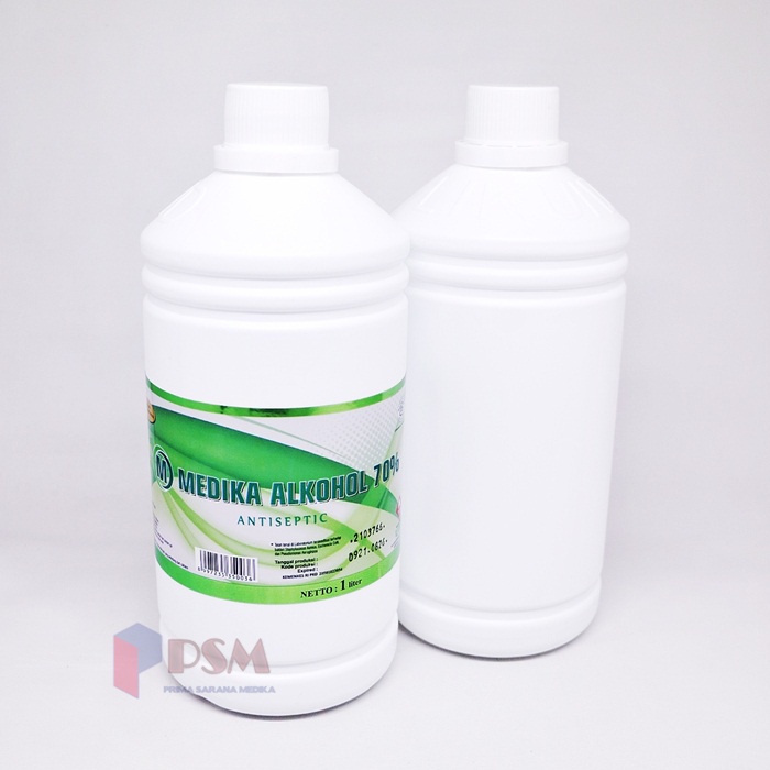 Medika Alkohol 70% 1Liter 1000ml / Alcohol Antiseptik Pembersih Luka