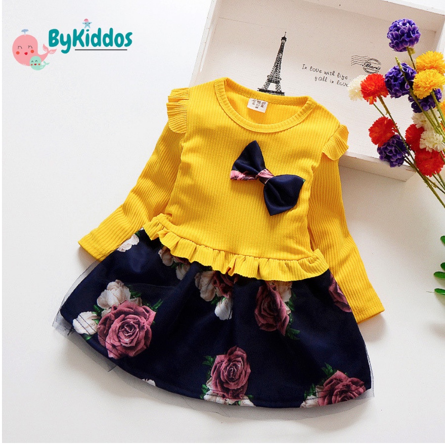 ByKiddos - Dress Import WONDER ROSE EBV / Baju Dress Anak Perempuan Impor