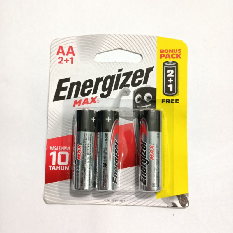 batre AA / A2 energizer original AA / LR6 isi 3 pcs  1,5v batre original energizel isi 3 biji batre jam dinding batre mainan dll