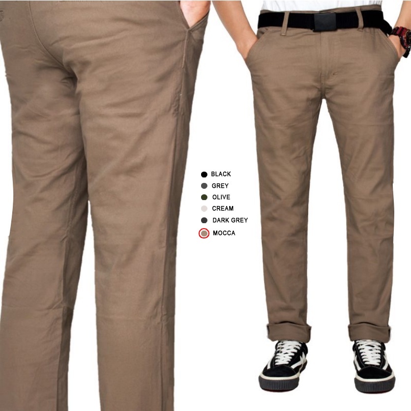 CELANA CHINO PRIA PANJANG SLIMFIT / CELANA CHINOS POLOS / CELANA CHINOS ORIGINAL