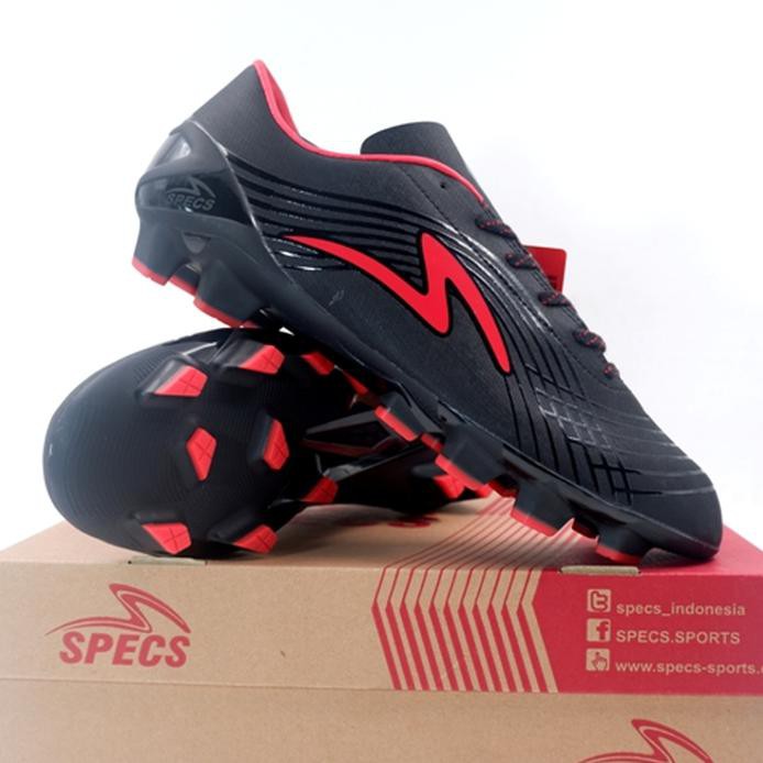 Bhanu Sepatu Bola Specs Accelerator Infinity II FG Black Red 100969 Original