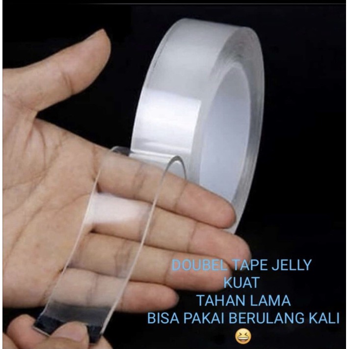 

Lem double tape doubel dabel dobel tip lem magic bening serbaguna EJF637