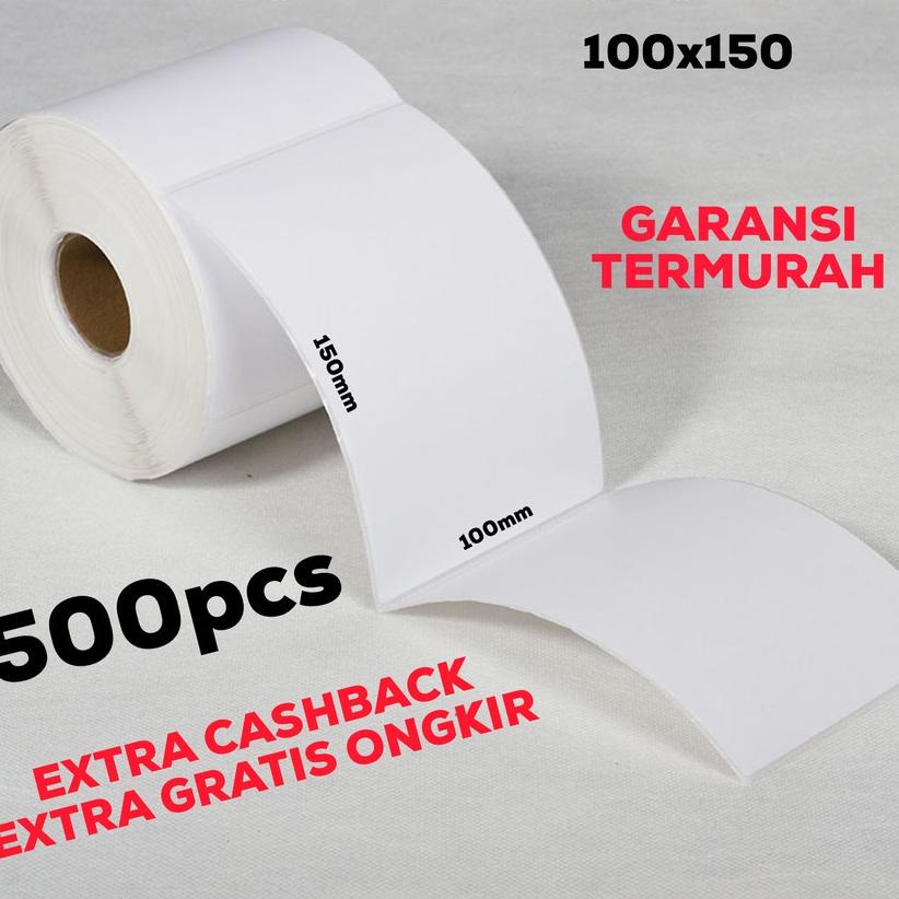 

(VIRAL!) Sticker Kertas Thermal / Thermal Label 100 x 150 mm A6 500 pcs