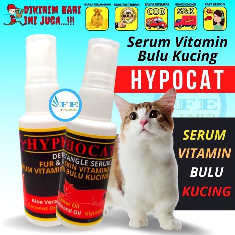 Penumbuh Bulu Kucing Vitamin Spray HYPOCAT Penumbuh dan Anti Rontok Bulu Kucing Spray Herbal Hair To
