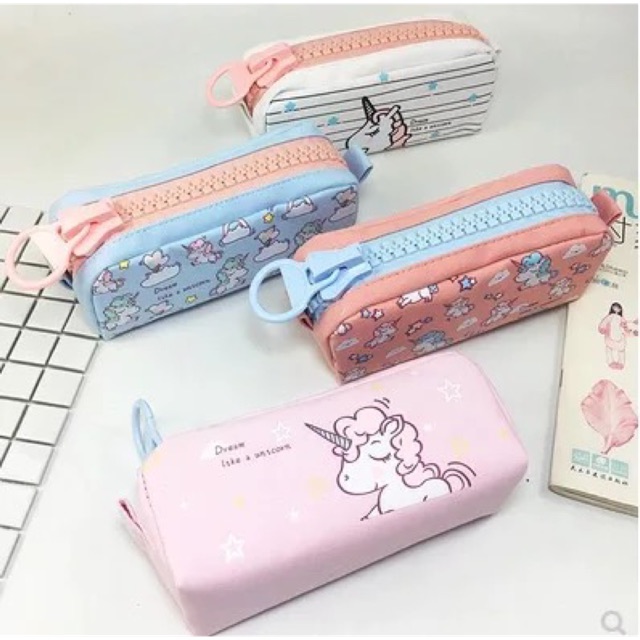 

Kotak pensil unicorn/Tempat pensil unicorn termurah /seleting besar