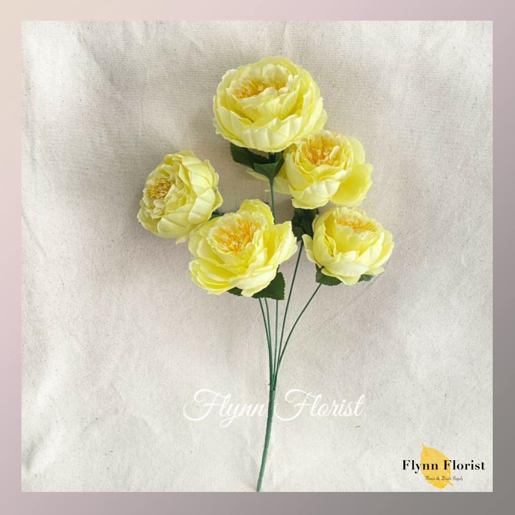 Bunga Peony Ball Japan x5 (satuan) Bunga Artificial / Bunga Plastik / Bunga Dekorasi / Pernikahan-4