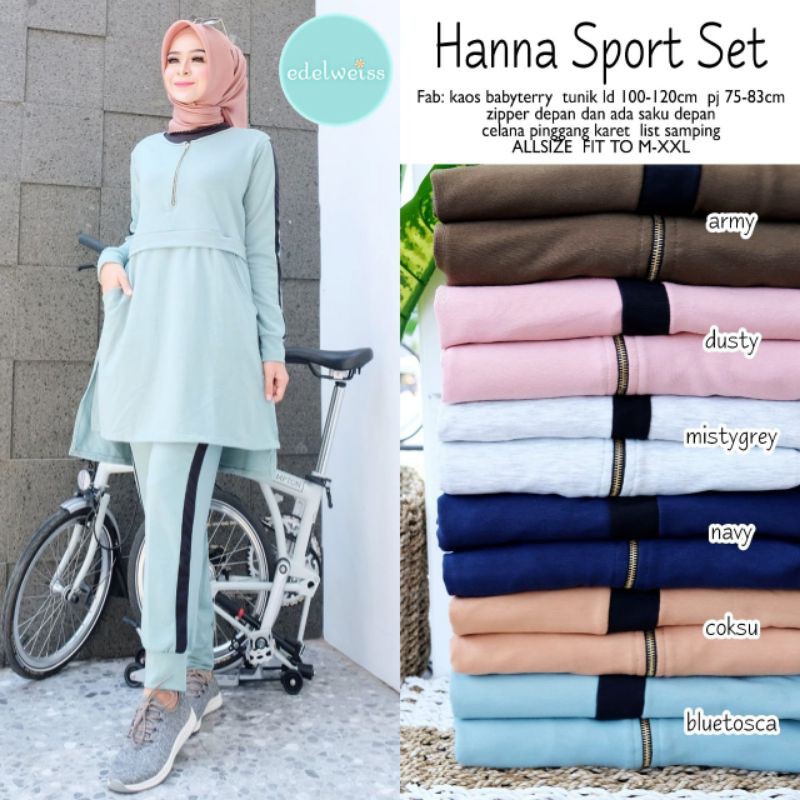 Hana sport set olahraga setelan Sporty daily
