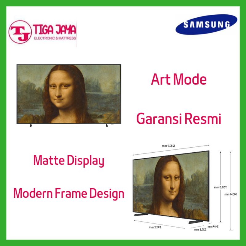 SAMSUNG TV 43LS03B QLED TV 43 INCH THE FRAME ART MODE 4K SMART TV QA43LS03BAKXXD