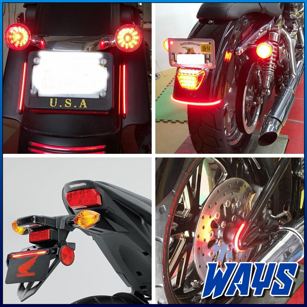 [L061] 3IN1 Stoplamp Lampu Rem Sein Sen LED Fleksibel Caferacer Universal