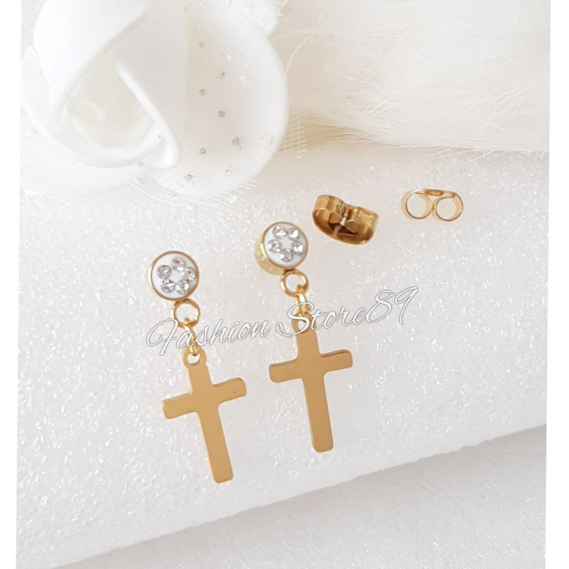 New Titanium Bestquality Anting Tusuk Jurai Titanium gold impor Antikarat fashion Bestseller Anting Titanium anting tusuk jurai gold