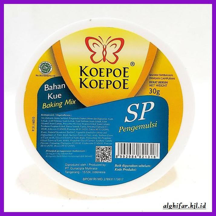 

Redwop-Gnikab- Sp K 30 Gr Koepoe Koepoe - Pengemulsi -Hallall.