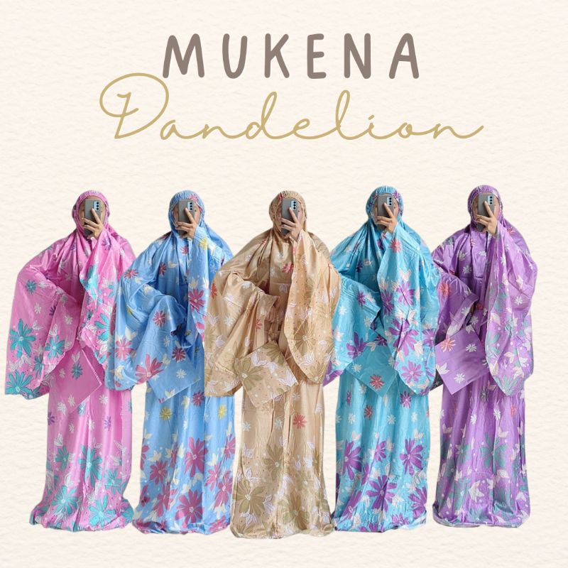 MUKENA DANDELION // MUKENA RAYON BUNGA // MUKENA ADEM KATUN RAYON MOTIF