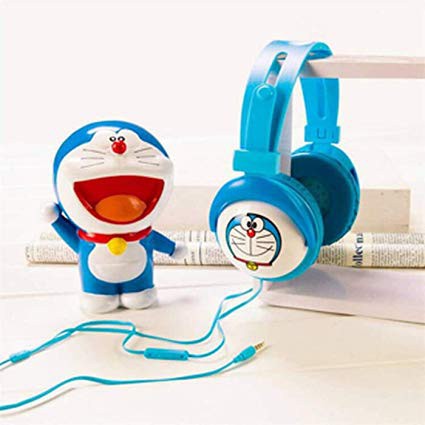 Trend-Headphone Karakter Bando Jumbo Doraemon Handsfree Kartun Lucu