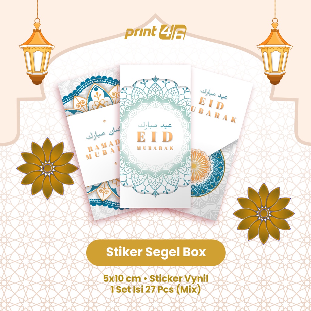 

(27 PCS) Sticker Segel Box Lebaran Sticker Hampers Idul Fitri