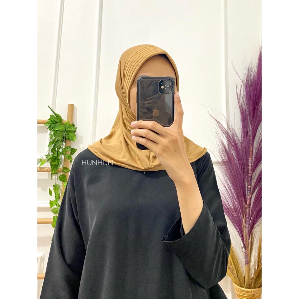 Hijab Sport Olahraga Pusatgrosir_solo/ Jilbab Sport Murah/ Jilbab Instan Jokowi-HIJAB SPORT MILO