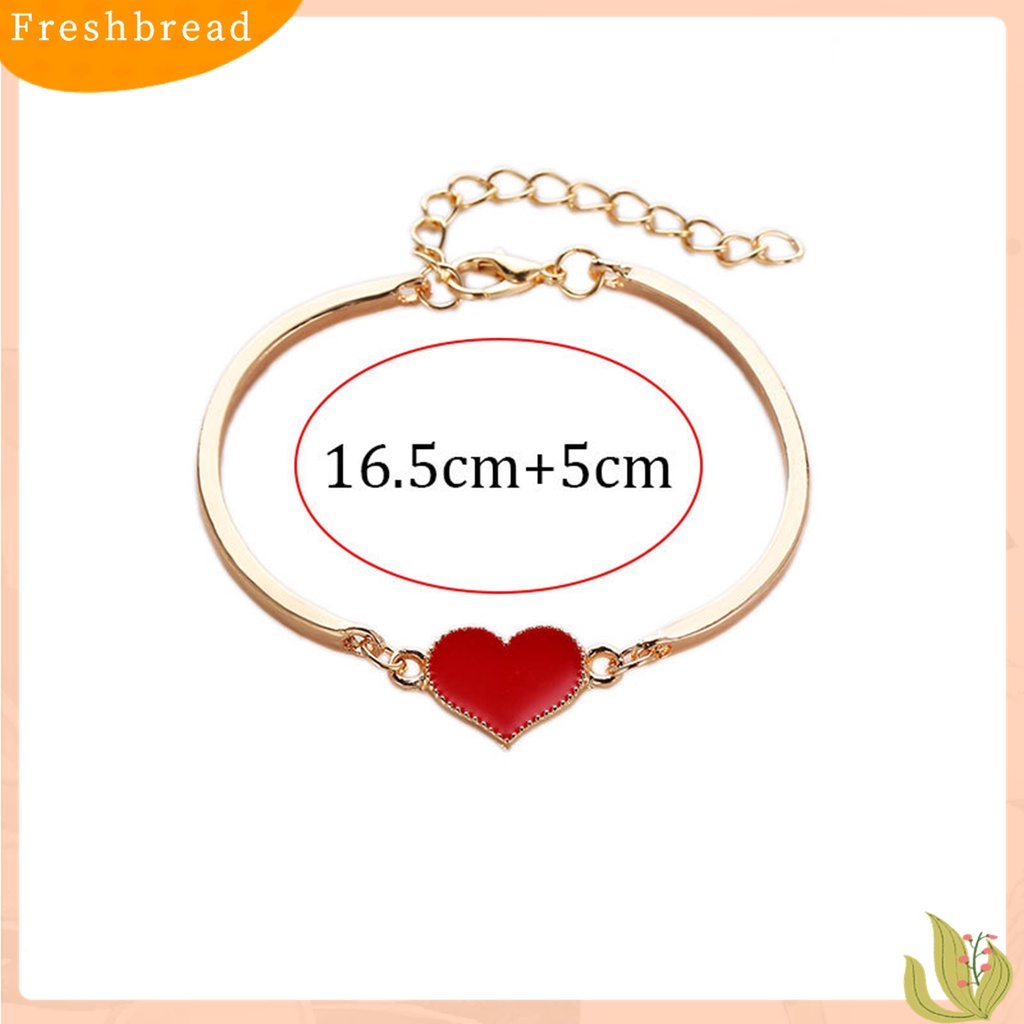 Terlaris Women Fashion Simple Adjustable Love Heart Chain Bracelet Jewelry Accessory Gift