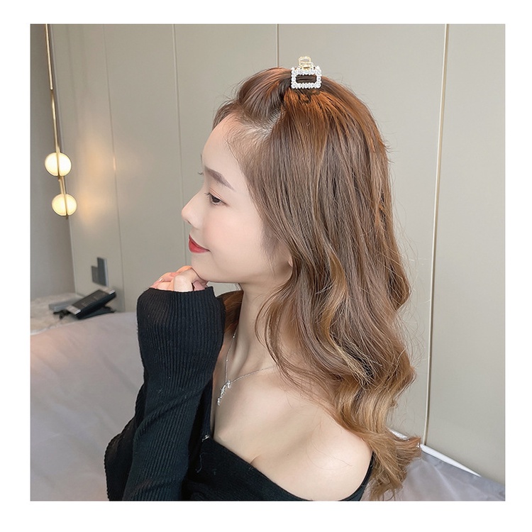 Jedai 2.5cm Mutiara Elegan Jepit Rambut wanita dewasa remaja Alloy Korea Mutiara Permata Jepit Salon Logam Warna Emas