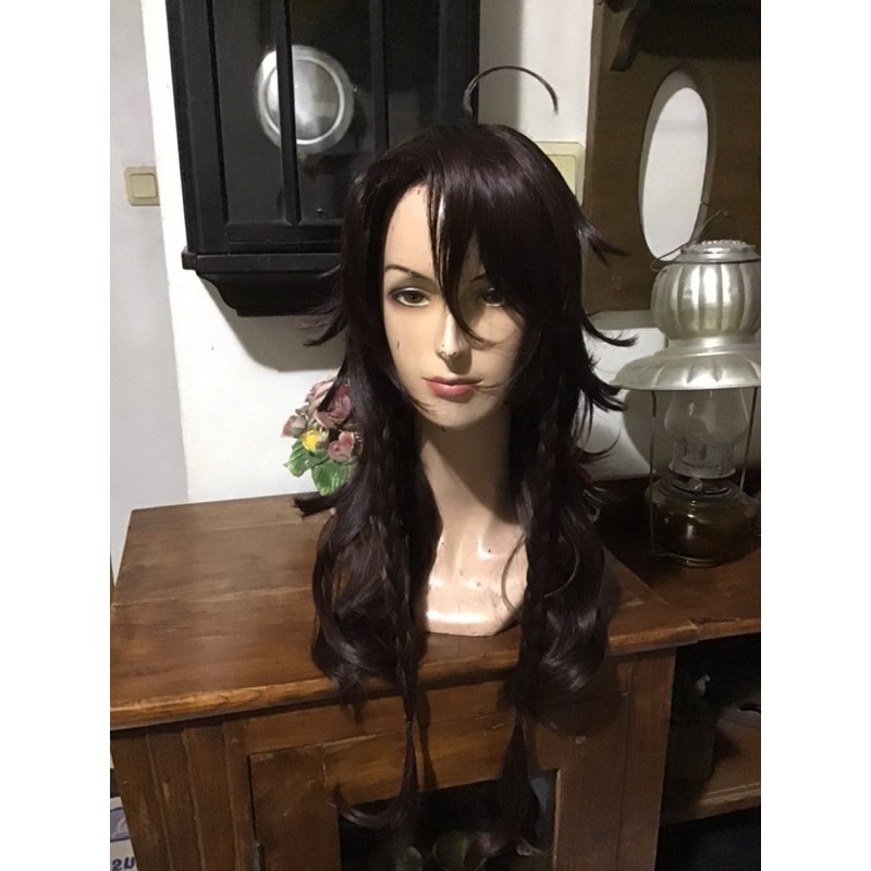 Leona Kingscholar Twisted Wonderland wig cosplay dark brown