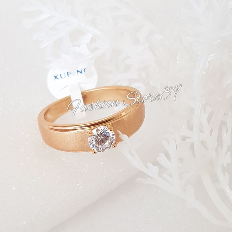 Xuping Couple Ring Cincin Couple Xuping BestQuality impor Cincin Nikah Cincin Pasangan Single Perhiasan lapis Emas Xuping Bestquality