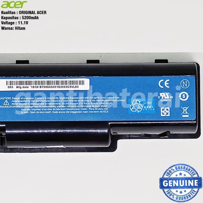 Original Baterai Acer Aspire 4736 4736G 4736Z 4740 4740G 4520 4530