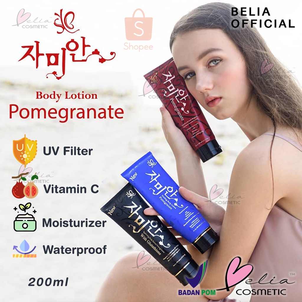 ❤ BELIA ❤ SYB Sparkling Body Lotion Whitening Pomegranate | Hand Body Lotion 200ml | Vitamin C | BPOM