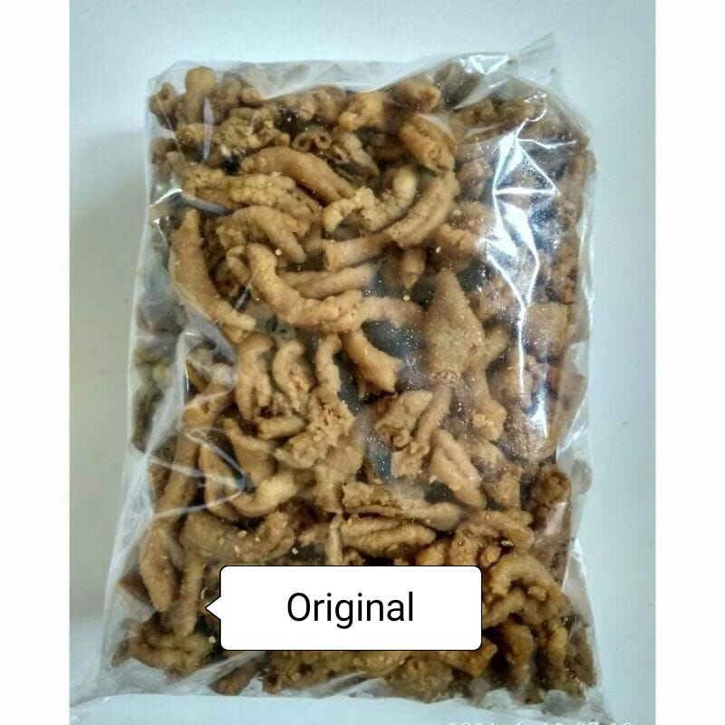 Usus Krispi / kripik usus 100 Gram / 100Gram usus Crispy bumbu Pedas daun jeruk