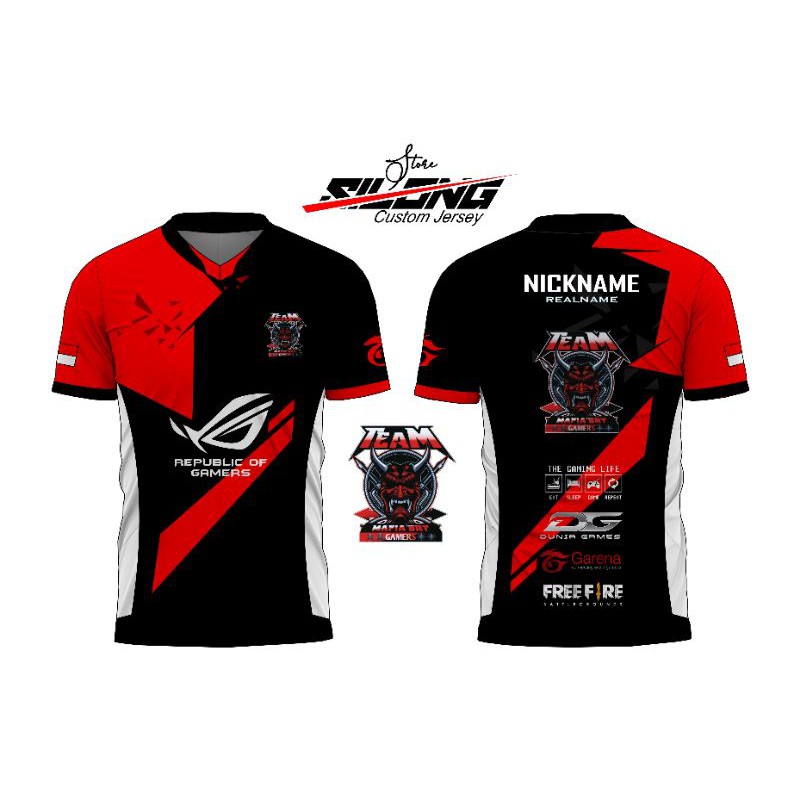 Jersey Gaming E-sport FreeFire PUBG Mobile Legend