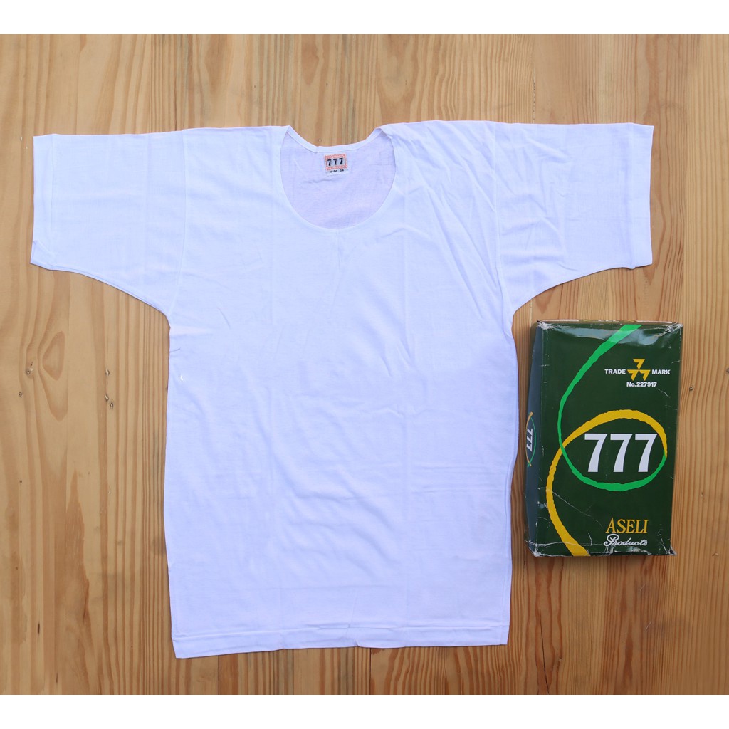 1 Pcs Kaos Dalam T-Shirt 777 - Oblong Pria - Warna Putih