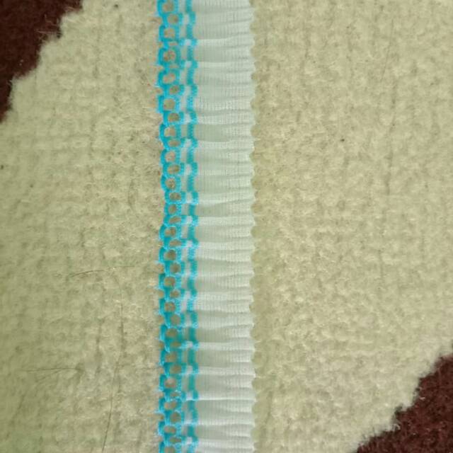 

Pita renda RP132 warna biru/putih ukuran 2cm(permeter)