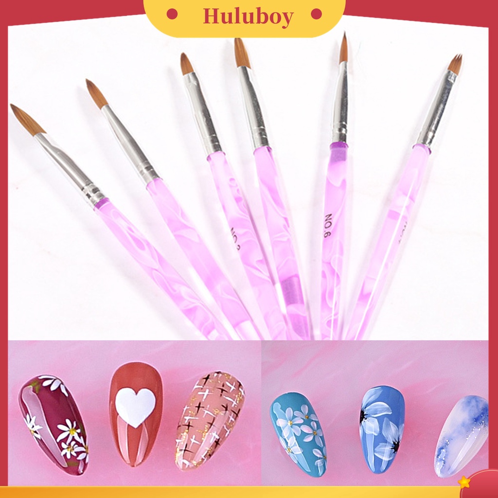 Huluboy Huluboy♡ 19pcs / Set Pen Dotting Gel UV Multifungsi Ultra Tipis Gagang Ergonomis Untuk Nail Art / Manicure