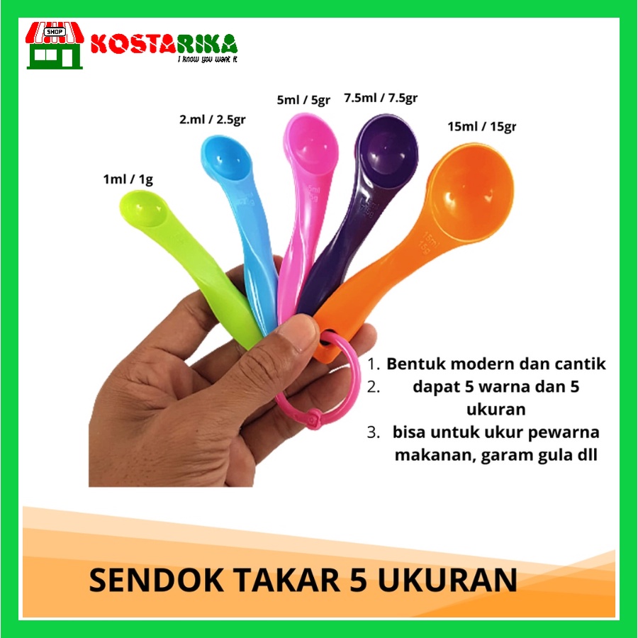 Sendok takar 5 in 1 Sendok takar warna Sendok takar murah