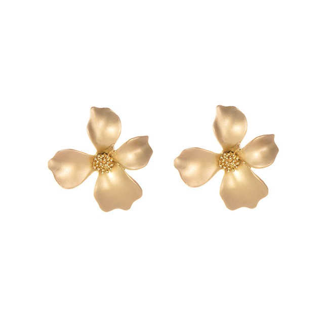 LRC Anting Tusuk Fashion Alloy Flower Earrings F4749X