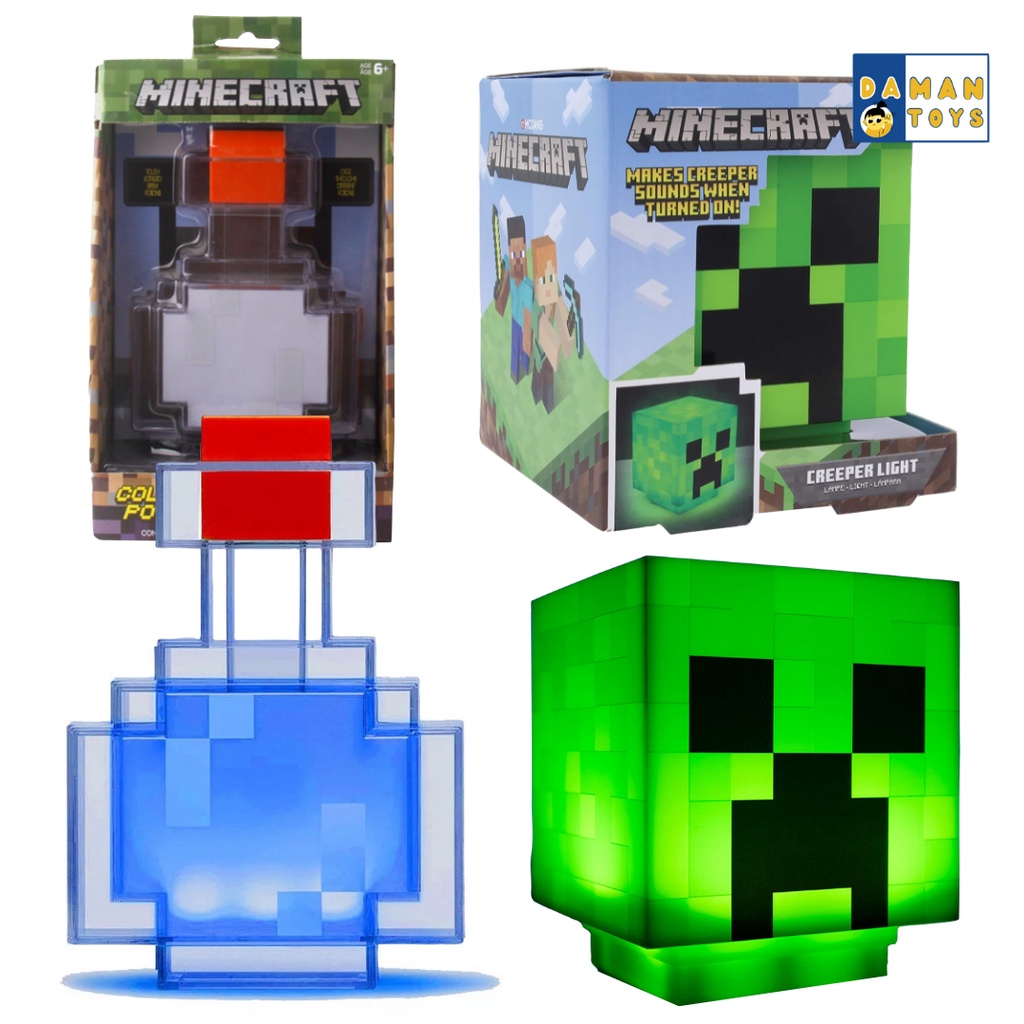 Figure Minecraft Creeper Sway Light Potion Bottle Light Lampu Tidur Karakter Lucu kado ulang Tahun Anak