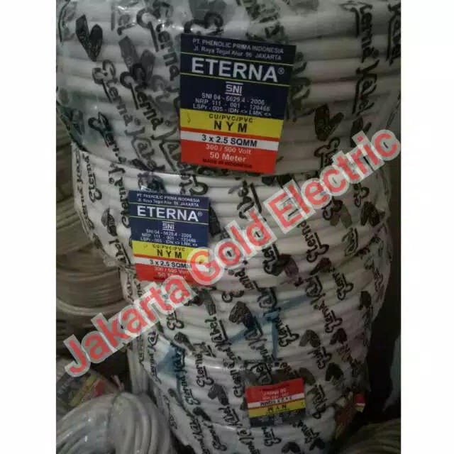 KABEL ETERNA NYM 3X2.5 MM (METERAN) KAWAT ETERNA NYM