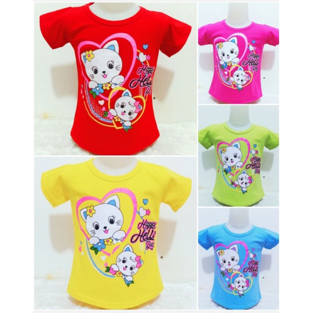 kaos atasan anak perempuan  hello kity 2_9thn