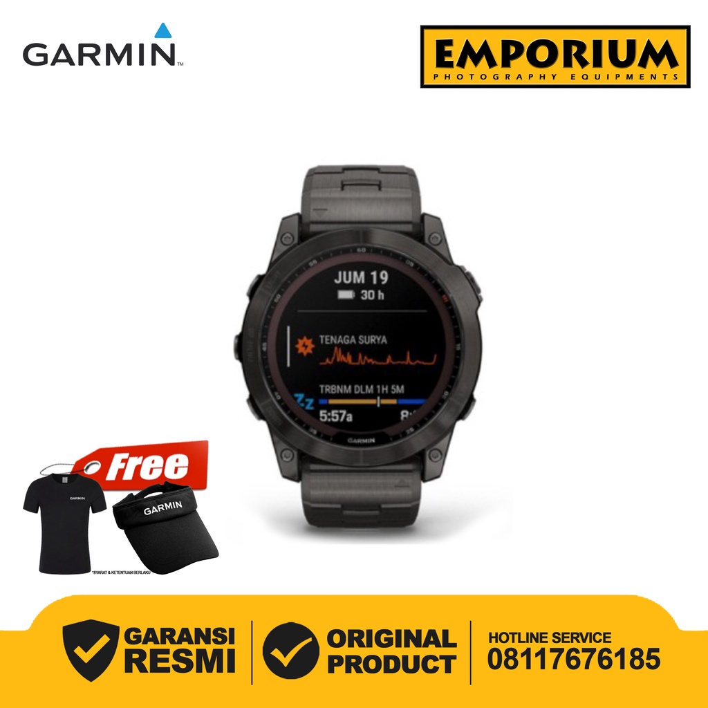 Garmin Fenix 7X Sapphire Solar - Carbon Gray Titanium