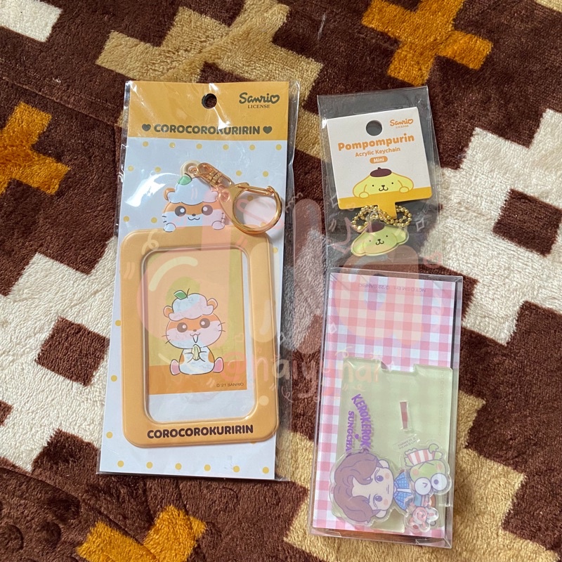 ducky world sale sanrio wallet photocard poca holder keyring pompompurin keroppi corocorokuririn