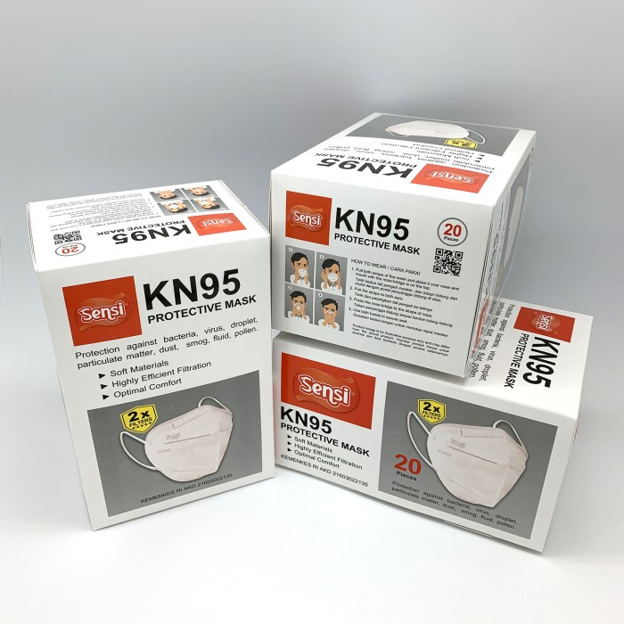 SENSI KN95 PROTECTIVE MASK 6ply isi 20/Masker Medis Sensi KN95 6 ply