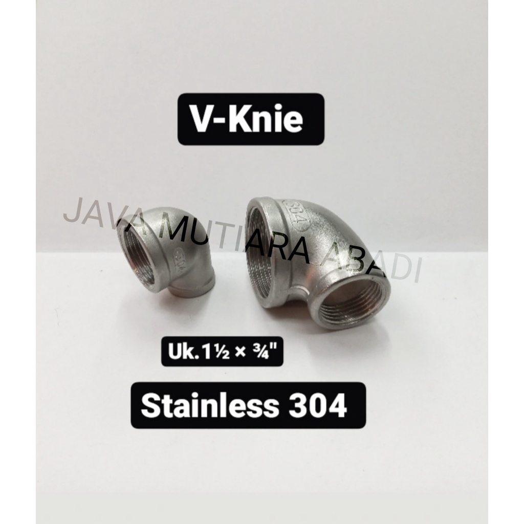 V sok Elbow Stainless 304 / Reducer Elbow 11/2 x 3/4"