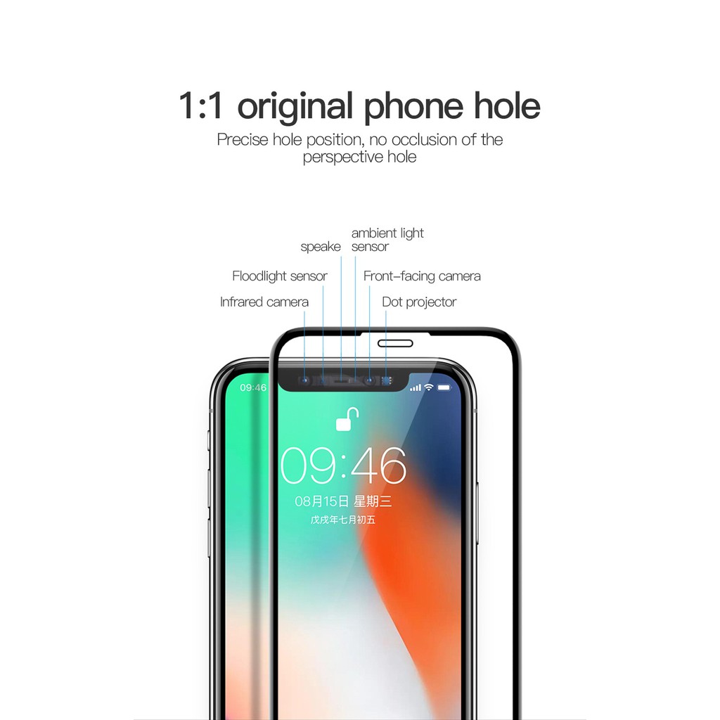 TOTU iPhone X/XS/XR/XS Max Tempered Glass 3D Anti Blue Light PET Edges Soft-Edge