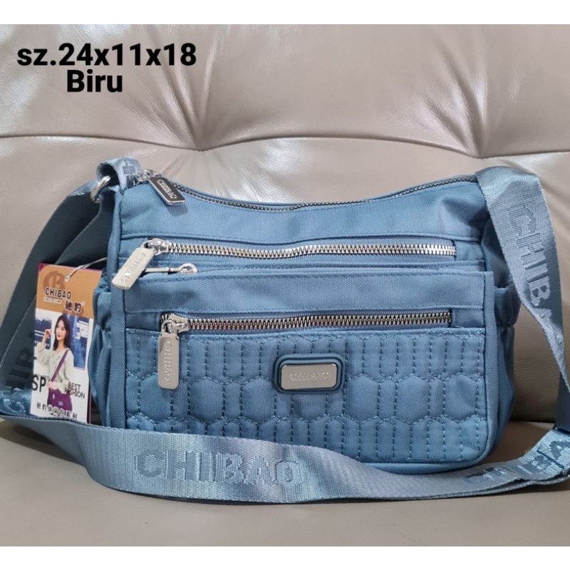 (BISA COD) Tas Slempang Chibao Original import 1739-22-70 Kanvas