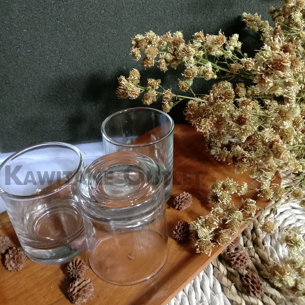 Gelas Lilin/Gelas Sloki/Gelas Bening Kaca [Gelas]